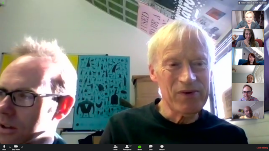 fig ii - View of Zoom video conferencing service in Speaker View v2
