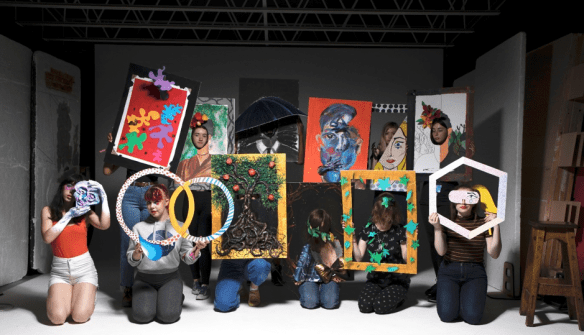 Image 1 Students and work created during a creative Summer School